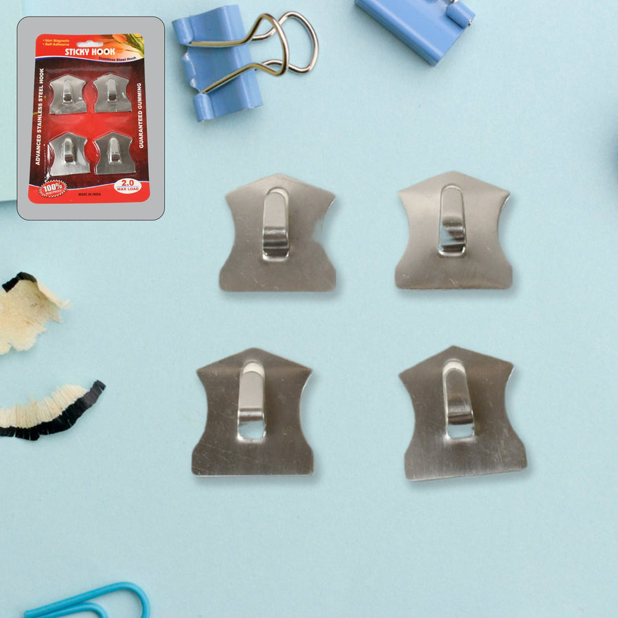Self-Adhesive Hooks – Heavy Duty Stainless Steel | GlimmerHome