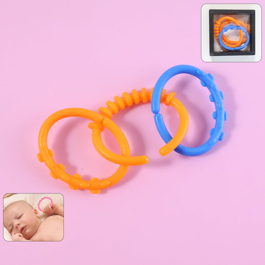 Baby Learning Links Set – Safe, Colorful 3-Piece Educational Toy