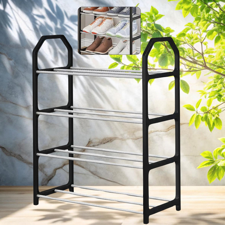 Folding Shoe Rack – 4-Layer Space-Saving Organizer |
