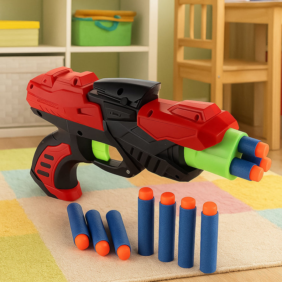 Soft Bullet Gun Toy – Safe Manual Dart Blaster for Kids Play