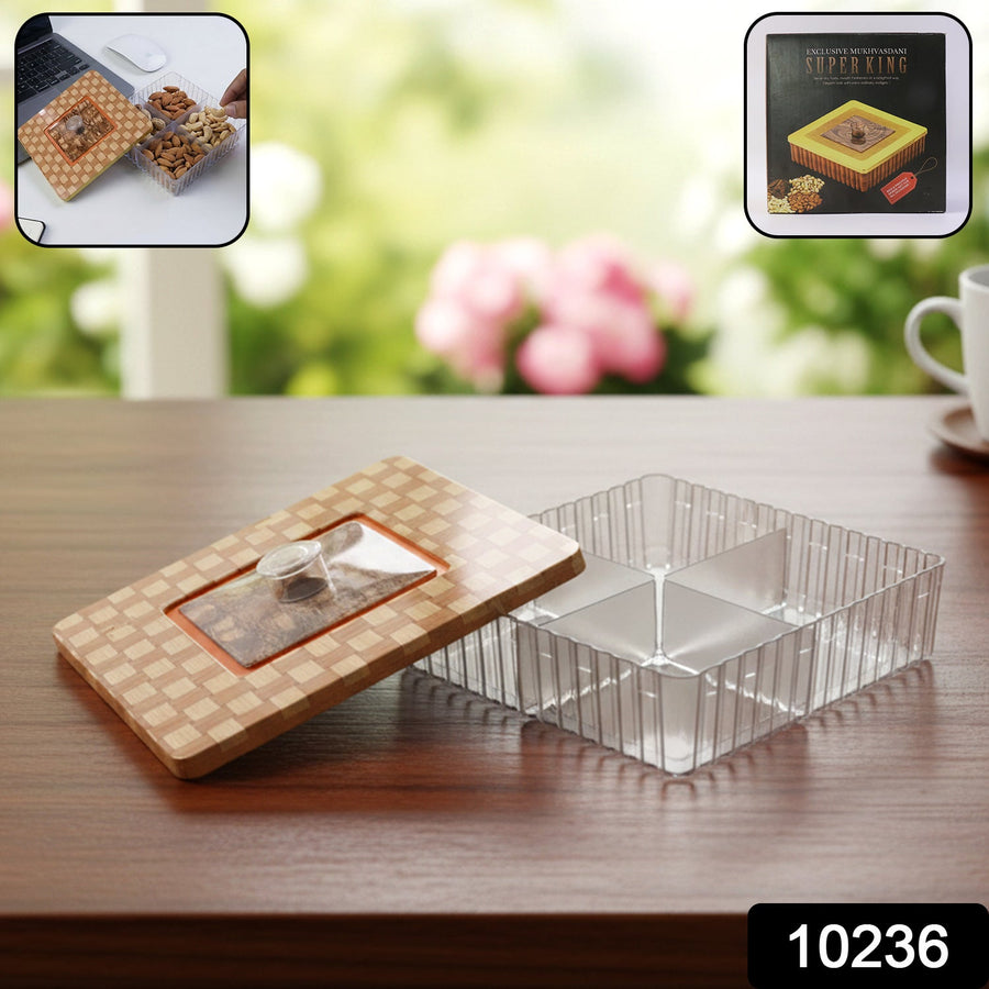 Plastic Dry Fruit Box – 4 Compartment Airtight Storage | Lunchie Bunchie