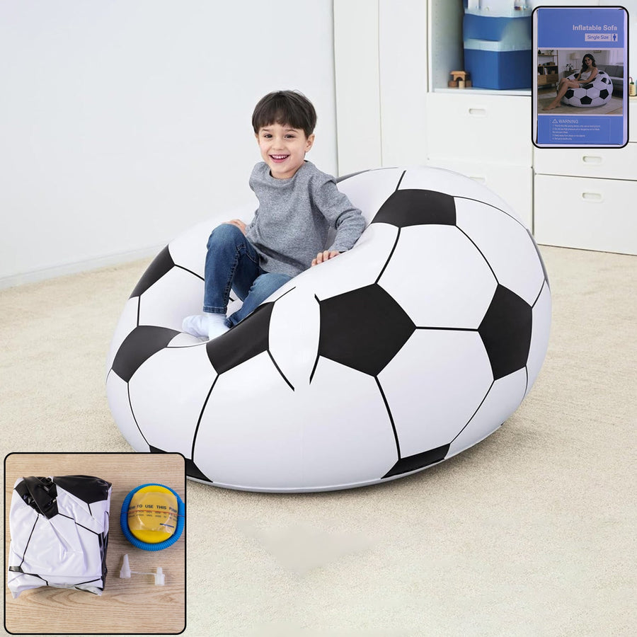 Inflatable Soccer Ball Lounge Chair – Fun & Comfortable for Kids