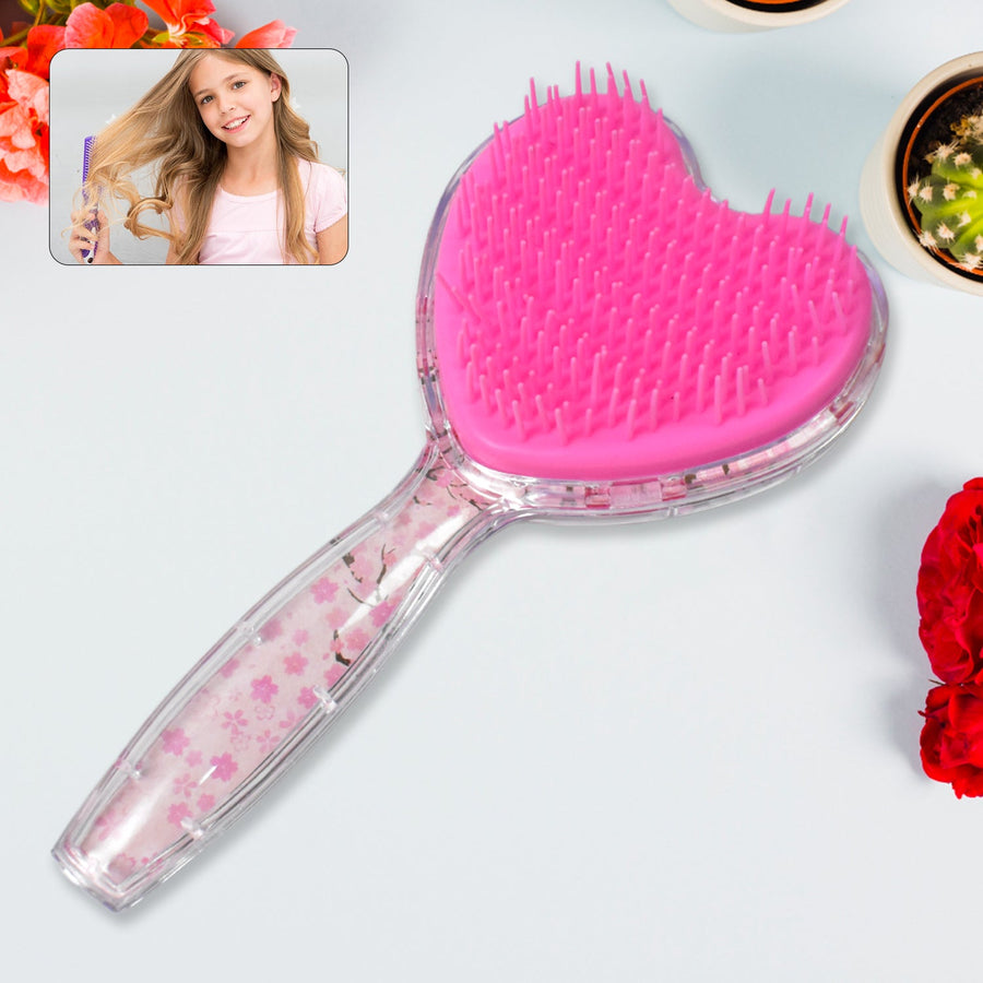 Heart Hair Brush – Gentle Detangling & Scalp Massage | Calm & Curl
