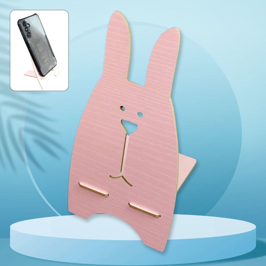 Wooden Rabbit Mobile Stand – Cute Desk Holder | PHOBIA