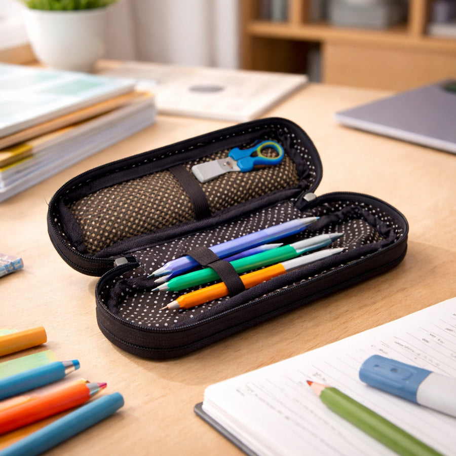 Zipper Pencil Pouch – Durable & Stylish Stationery Organizer (Mix Design)
