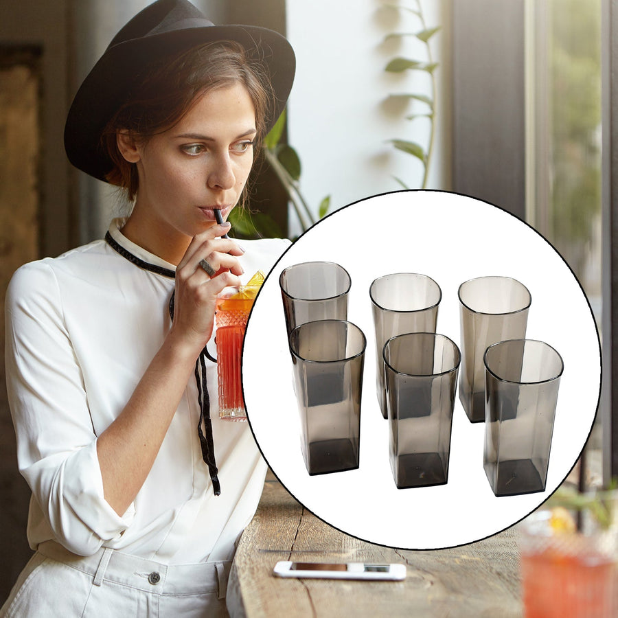Plastic Tumbler Set – Unbreakable Square Design (Set of 6) | Corporate Kudos