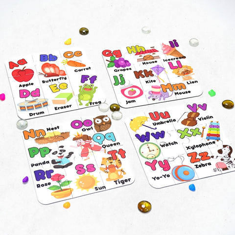 ABC Jigsaw Puzzle – 4 Pack Educational Toy for Kids | Puzzlica