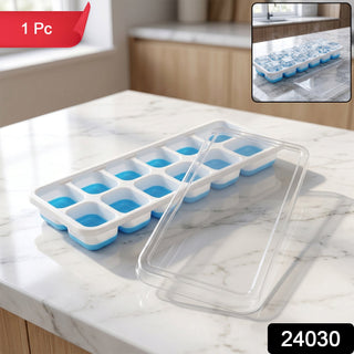 14-Grid Plastic Ice Cube Tray – Easy-Release & Multipurpose Use