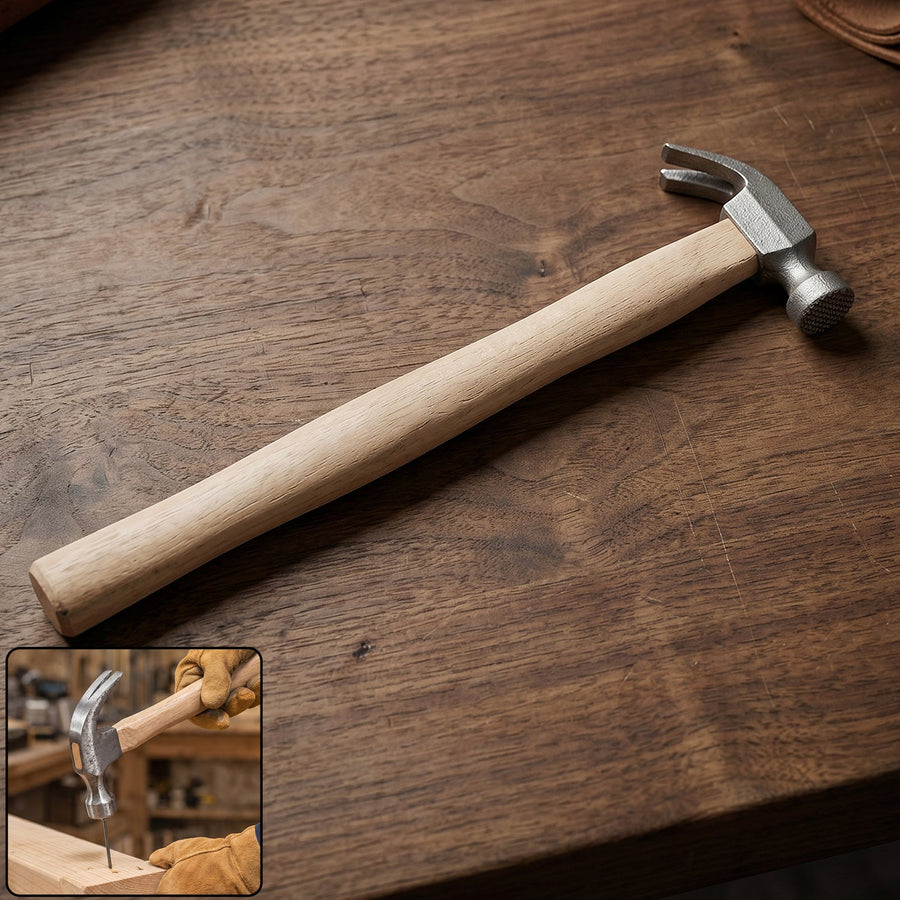 Wooden Handle Claw Hammer – Durable Steel Head for Carpentry
