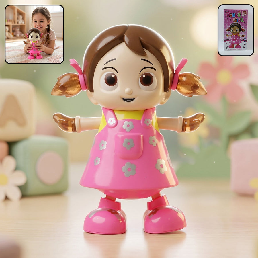 Dancing Girl Musical Light Toy – Kids' Entertaining Rotation and Music