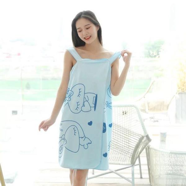 Wearable Bath Towel – Quick Dry Cotton Wrap for Women | Mini Bubbles