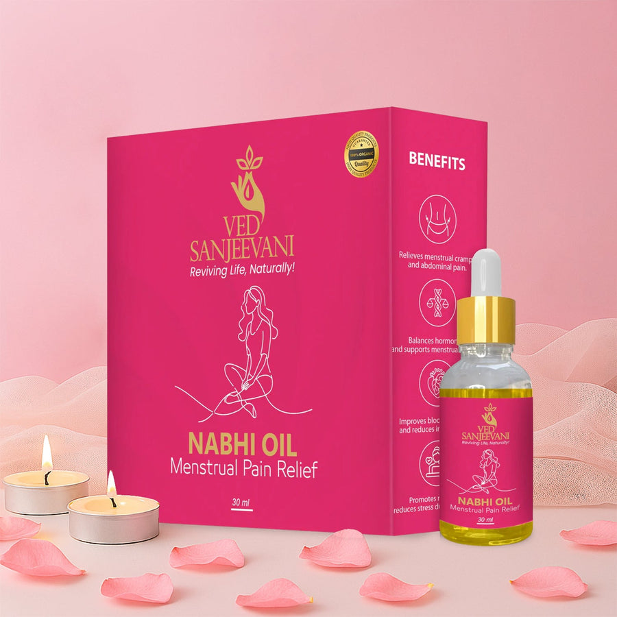 Nabhi Oil for Menstrual Pain Relief – Ayurvedic Herbal Cramp Relief