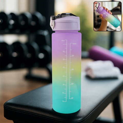 Motivational Water Bottle with Straw & Time Marker | Hydrozilla