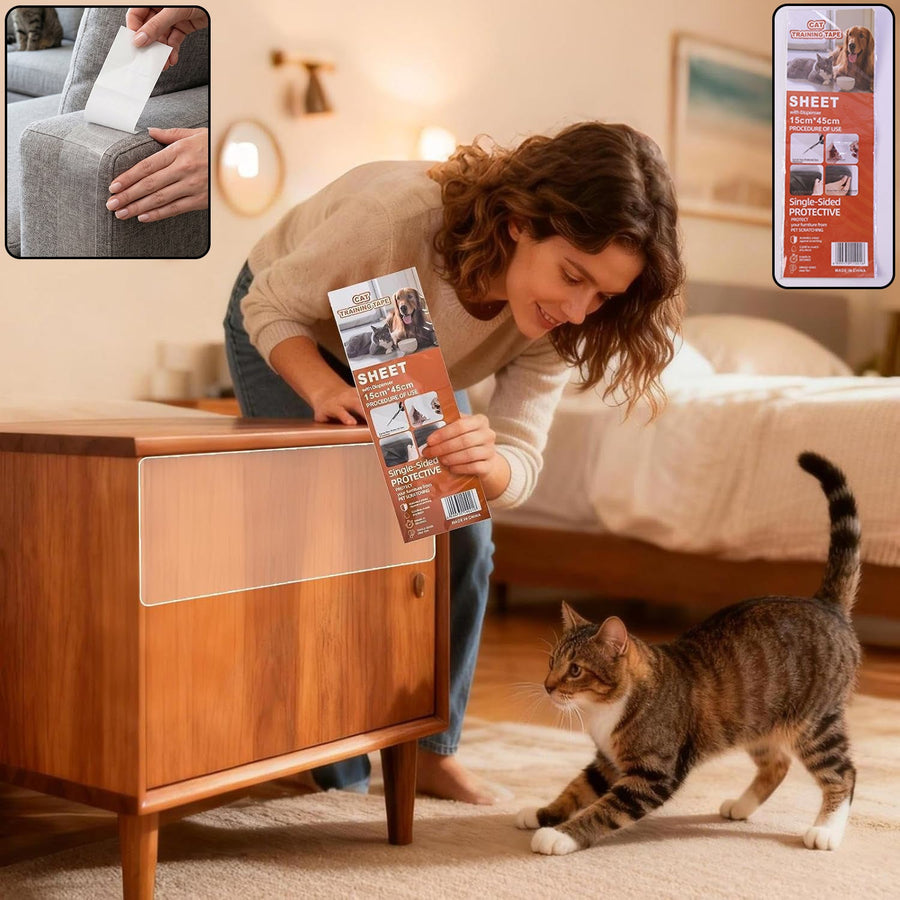 Cat Scratch Furniture Protector – Clear Anti Scratch Tape Set of 5