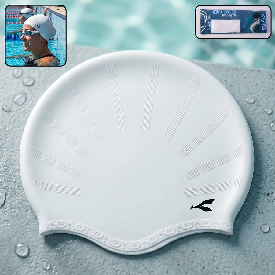 Silicone Swimming Cap – Waterproof & Flexible Fit for All Ages