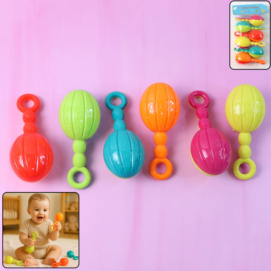Baby Hand Rattle Set – 6-Piece Lightweight Musical Toys for Sensory Play
