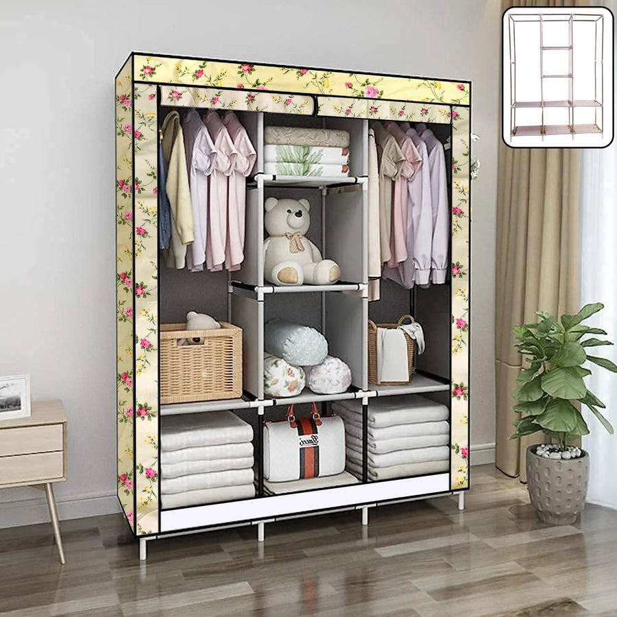 Portable Fabric Wardrobe Closet – 8 Spacious Compartments & Foldable Design