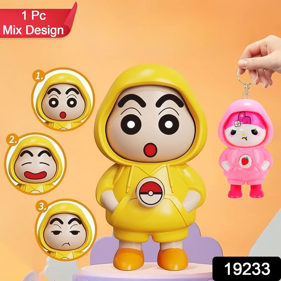 Face Changing Keychain – 3 Expressions, Durable & Fun Gift