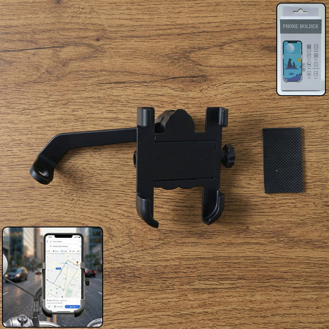 Metal Bike Phone Holder – Rear View Mirror Mount | PHOBIA