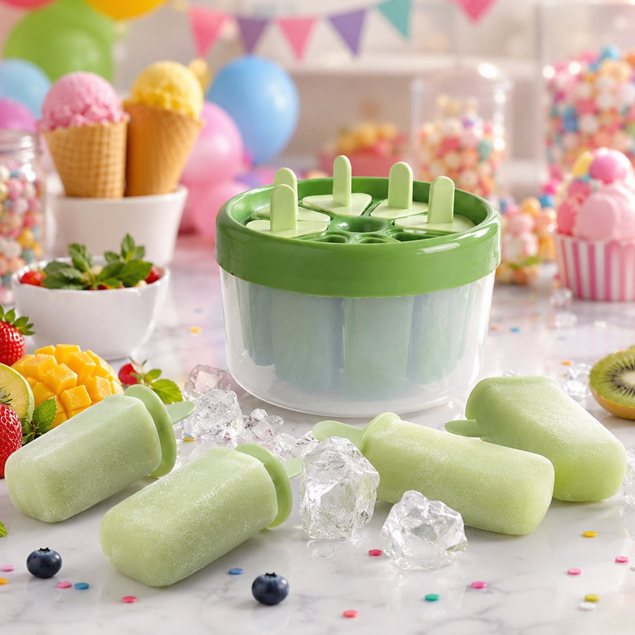 Plastic Ice Candy Popsicle Maker – 8 Molds for Homemade Treats